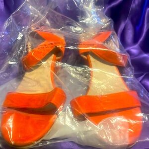 Orange shoes